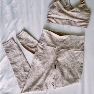 Athleta Elation textured workout set.